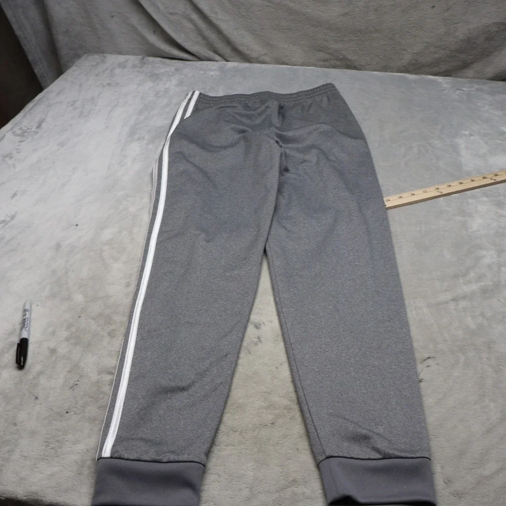 Adidas Track Pants Men XL 18/20 Gray Tapered Athletic Joggers Sport Gym 28x31